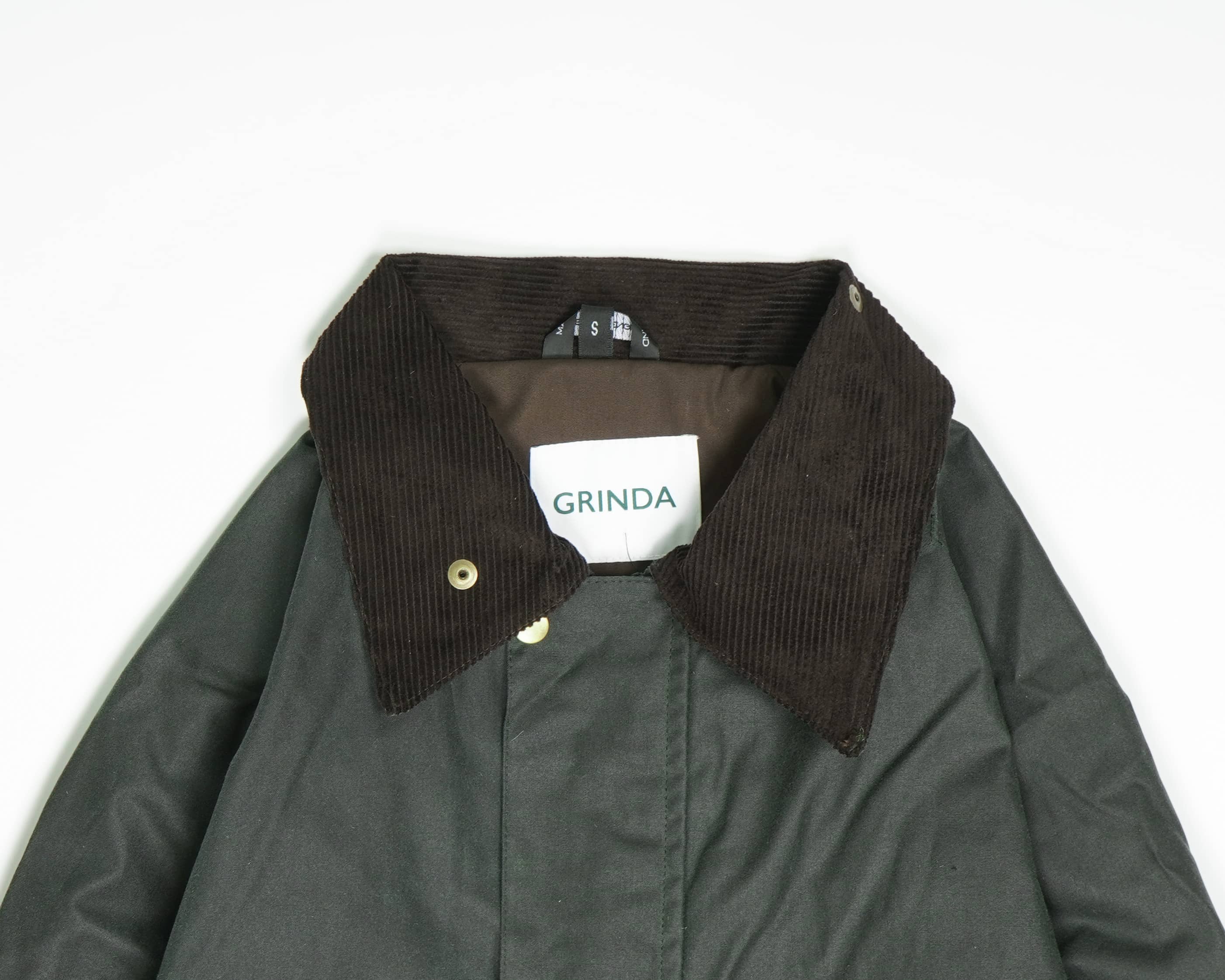 Waxed Jacket Men Green - Grinda