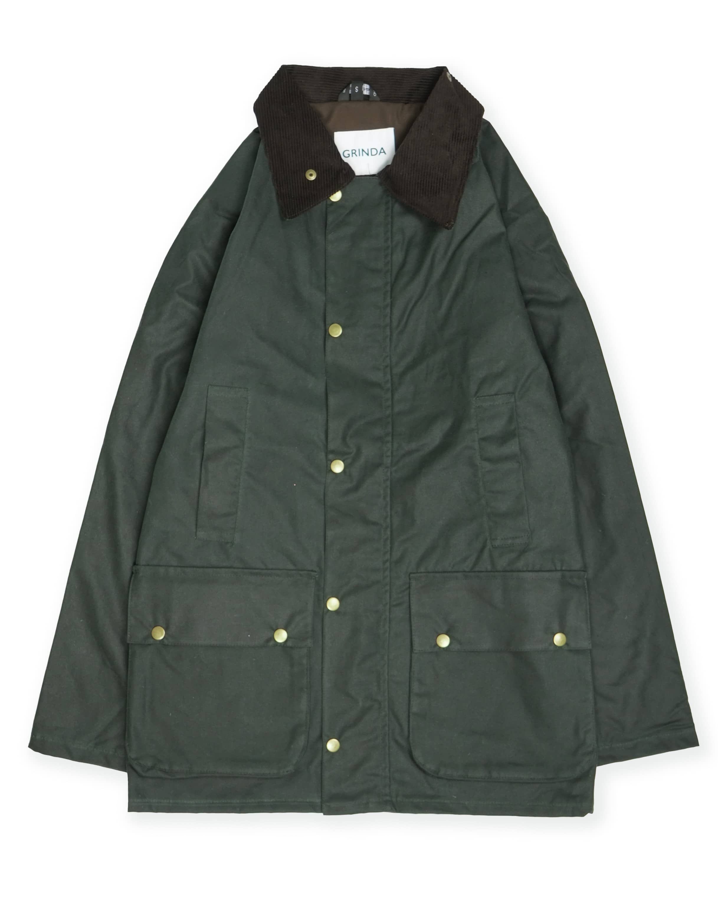 Waxed Jacket Men Green - Grinda