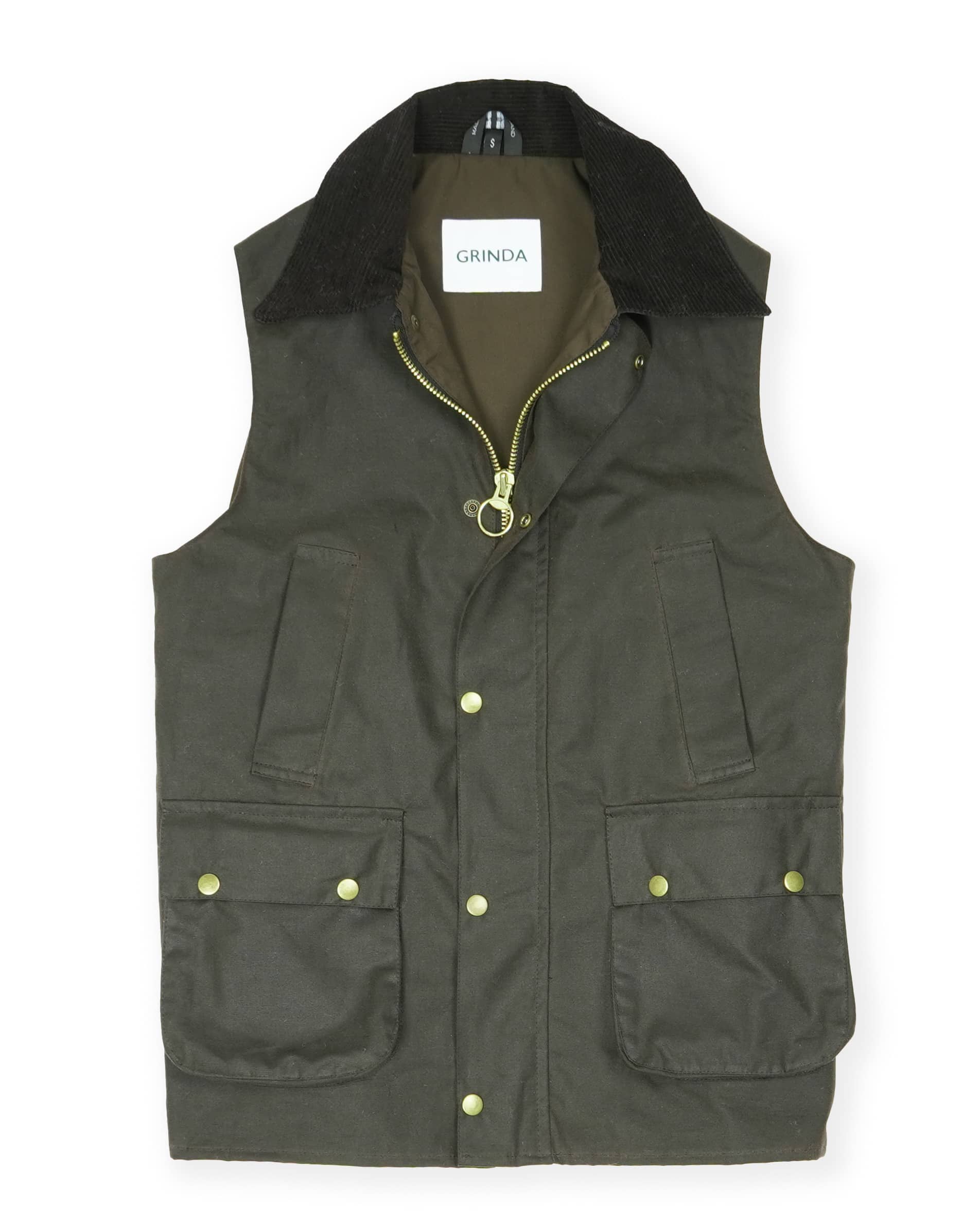 Waxed Vest Brown - GrindaWaxed Vest Brown - Grinda