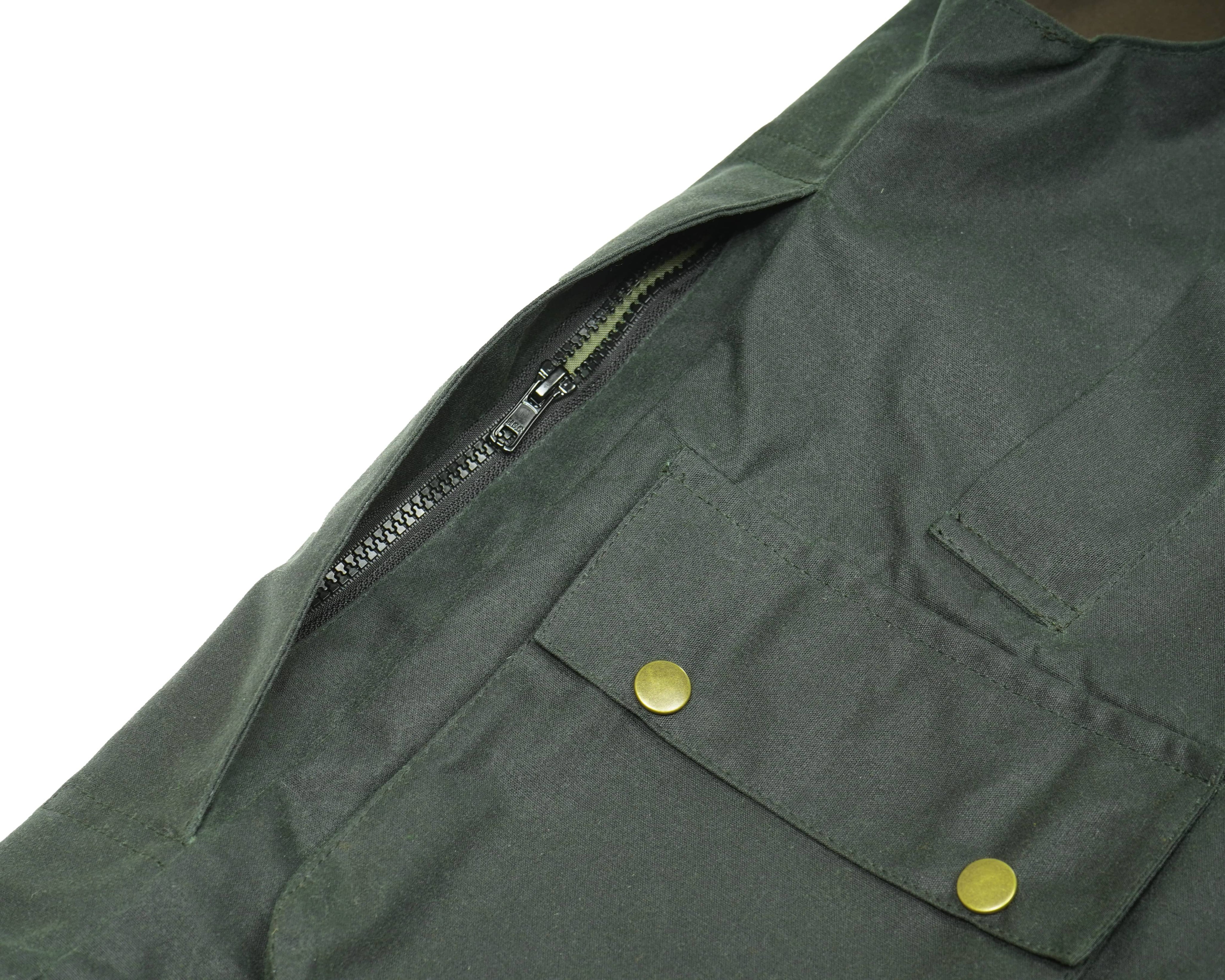 Waxed Vest Green - Grinda