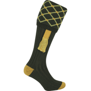 Hunting sock Diamond with Garters - Green - Jaktstil.se