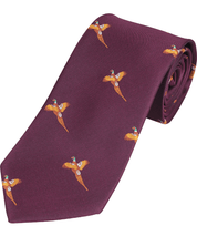 Hunting Tie With Pheasant Motif - Jaktstil.se