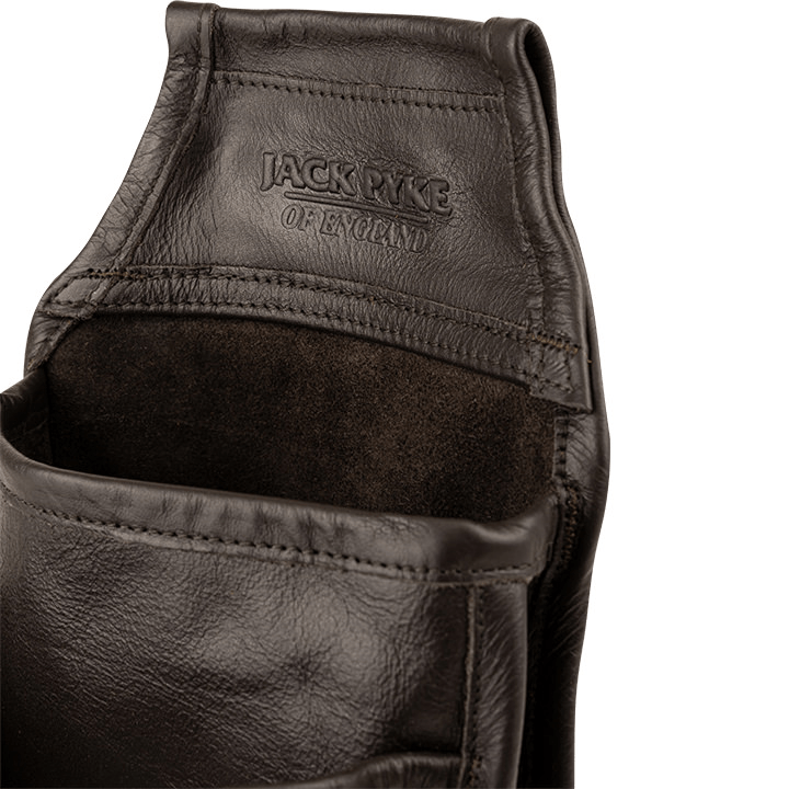 Cartridge pouch - Dark brown leather - Jack Pyke