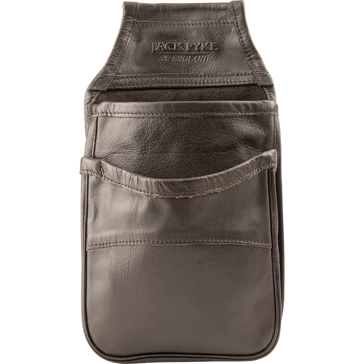 Cartridge pouch - Dark brown leather - Jack Pyke