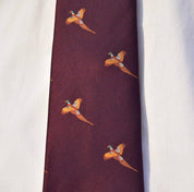 Hunting Tie With Pheasant Motif - Jaktstil.se