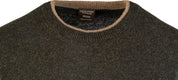 Round neck lambswool sweater - Olive green