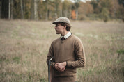 Lambswool V-neck Sweater - Beige