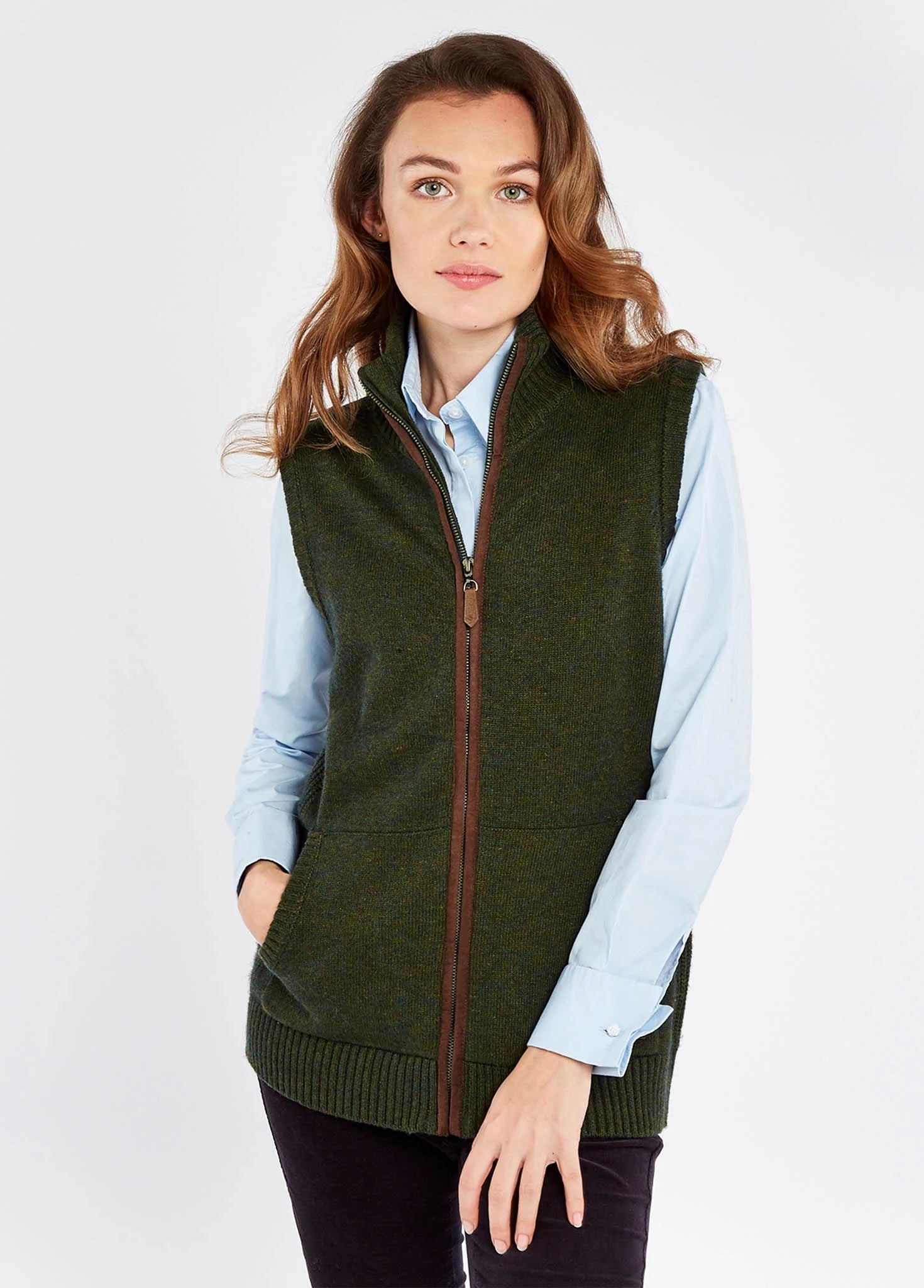 Dubarry Sheedy Bodywarmer Olive - Stickad Väst