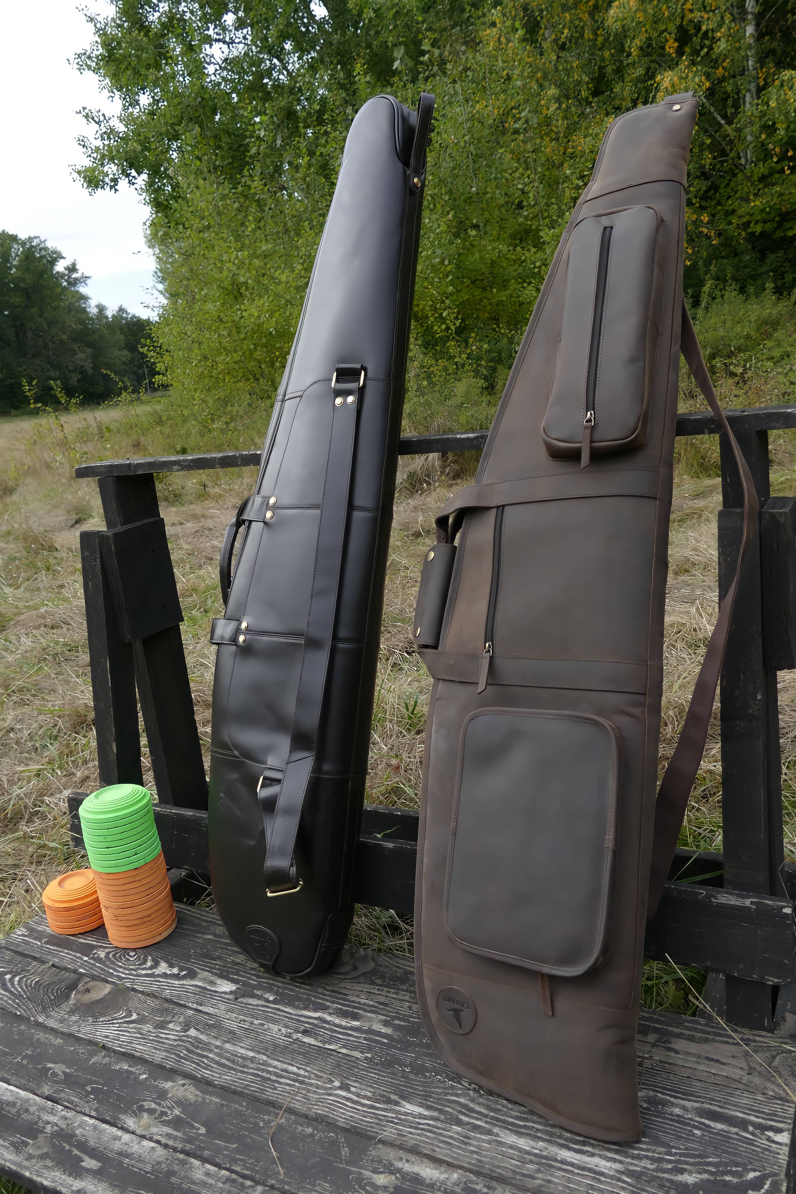 Vapenfodral i Läder med Fickor - Kulvapen