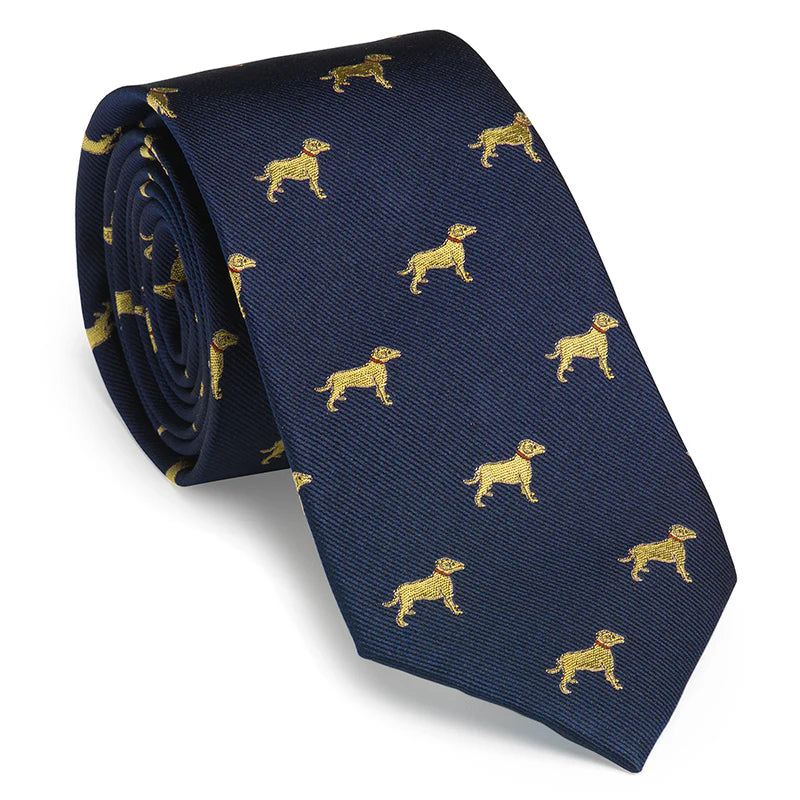 Laksen Dog Tie - Silke Midnight