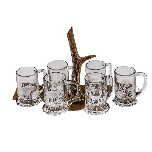Serveringsbrett og shotglass