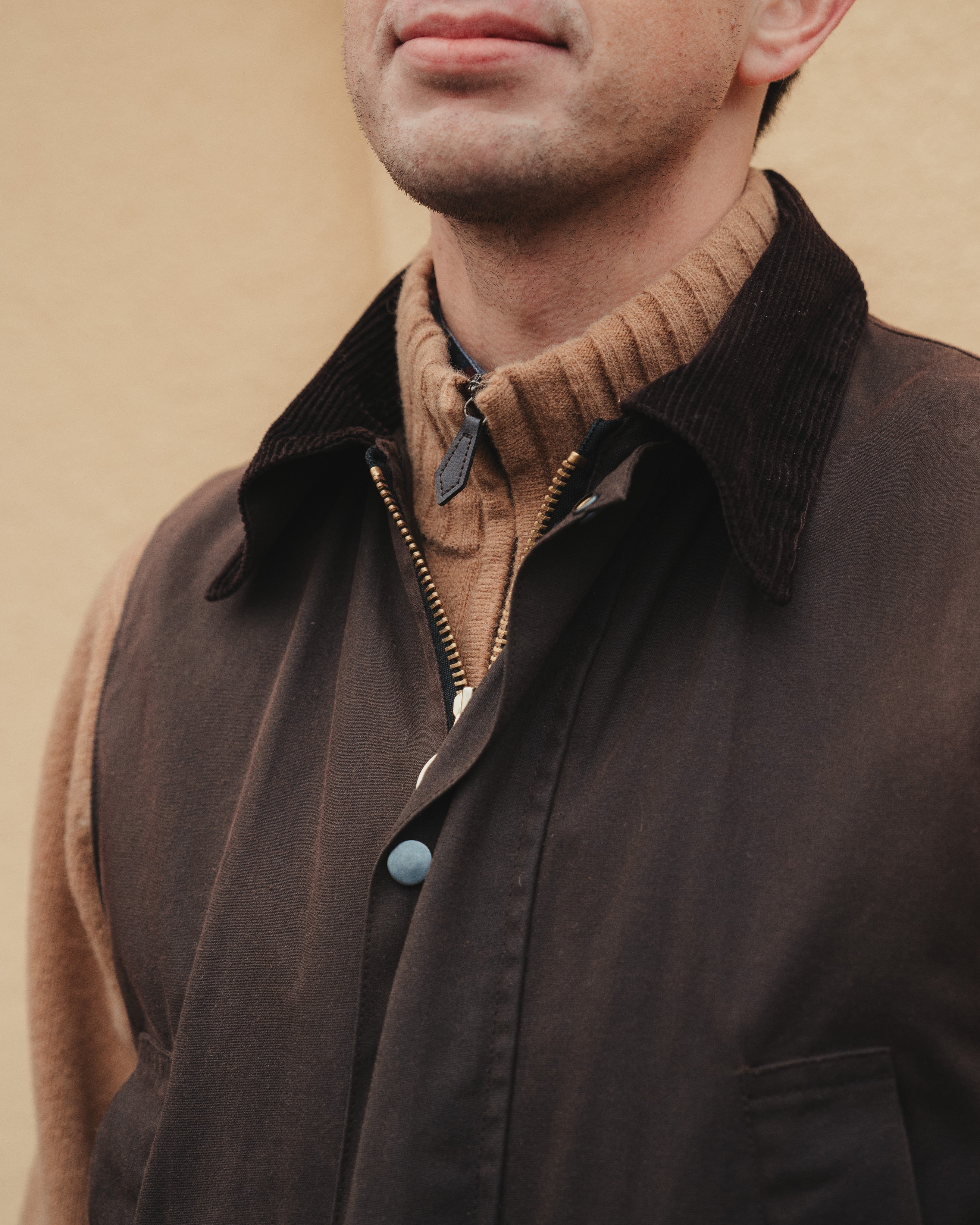 Vokset vest brun - Grinda